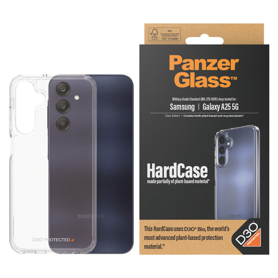 Ovitek HardCase D3O za Samsung Galaxy A25 5G, Prozorna, PanzerGlass