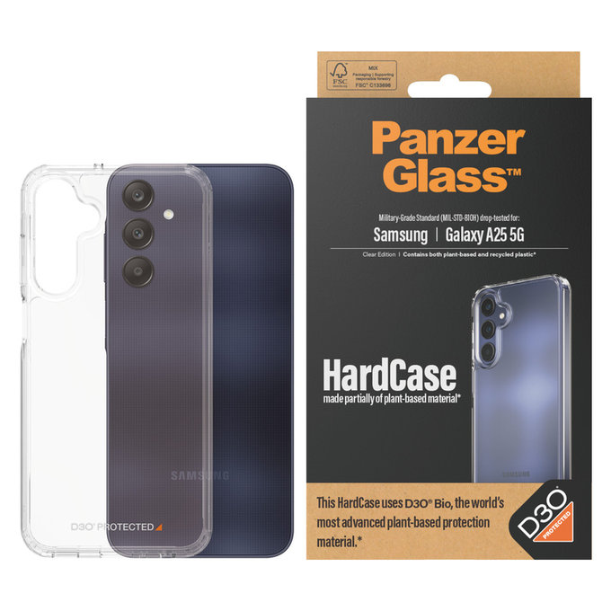 Ovitek HardCase D3O za Samsung Galaxy A25 5G, Prozorna, PanzerGlass