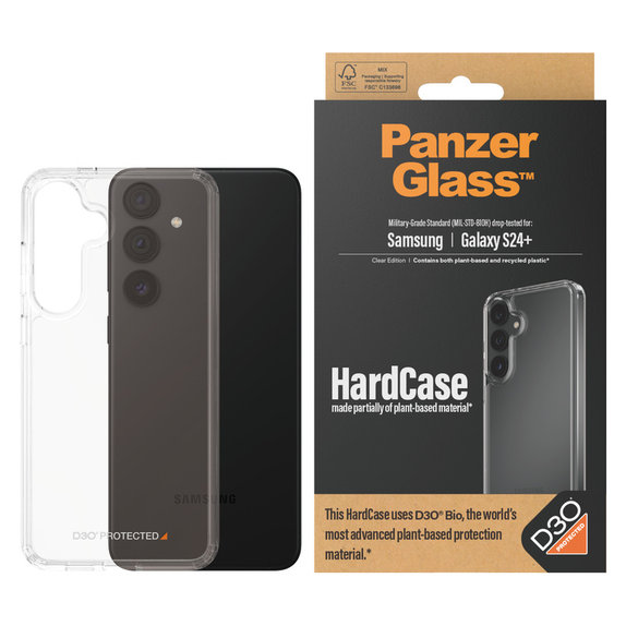 Ovitek HardCase D3O za Samsung Galaxy S24+, Prozorna, PanzerGlass