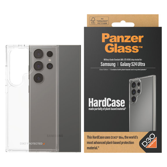 Ovitek HardCase D3O za Samsung Galaxy S24 Ultra, Prozorna, PanzerGlass
