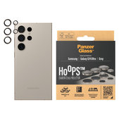 Zaščita objektiva kamere Hoops za Samsung Galaxy S24 Ultra, Siva, PanzerGlass