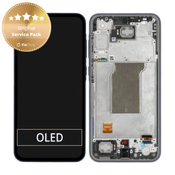 Samsung Galaxy A35 A356B - LCD zaslon + steklo na dotik + okvir (Awesome Navy) - GH82-34223A Genuine Service Pack