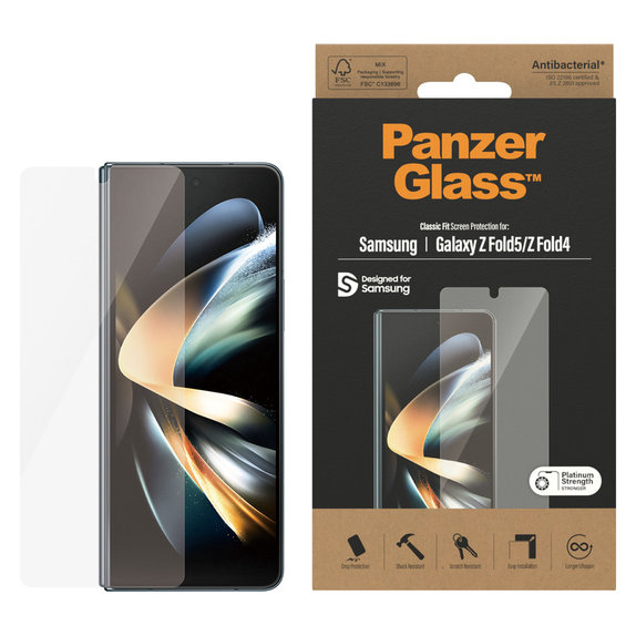 Kaljeno steklo AB za Samsung Galaxy Z Fold5/Z Fold4, Prozorna, PanzerGlass
