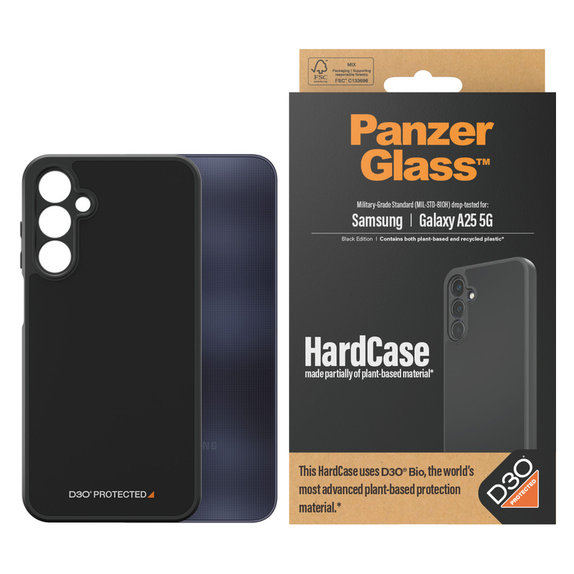 Ovitek HardCase D3O za Samsung Galaxy A25 5G, Črna, PanzerGlass