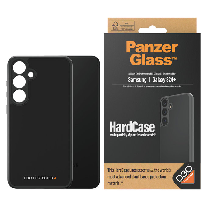Ovitek HardCase D3O za Samsung Galaxy S24+, Črna, PanzerGlass