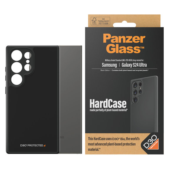 Ovitek HardCase D3O za Samsung Galaxy S24 Ultra, Črna, PanzerGlass