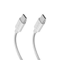 SBS - Pleteni kabel USB-C/USB-C, PD, 100W, 1.5m, bela