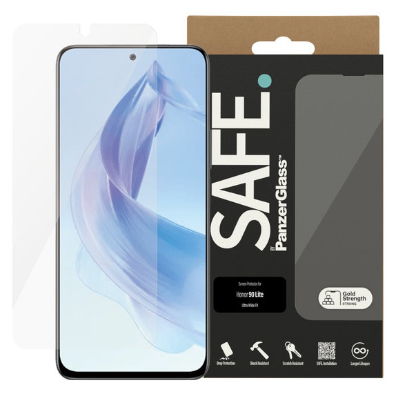 Kaljeno steklo UWF za Honor 90 Lite, Črna, SAFE by PanzerGlass
