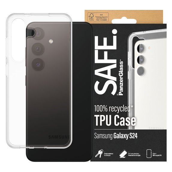 Ovitek TPU za Samsung Galaxy S24, Prozorna, SAFE by PanzerGlass