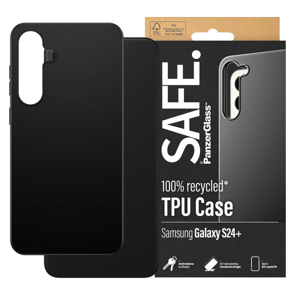 Ovitek TPU za Samsung Galaxy S24+, Črna, SAFE by PanzerGlass
