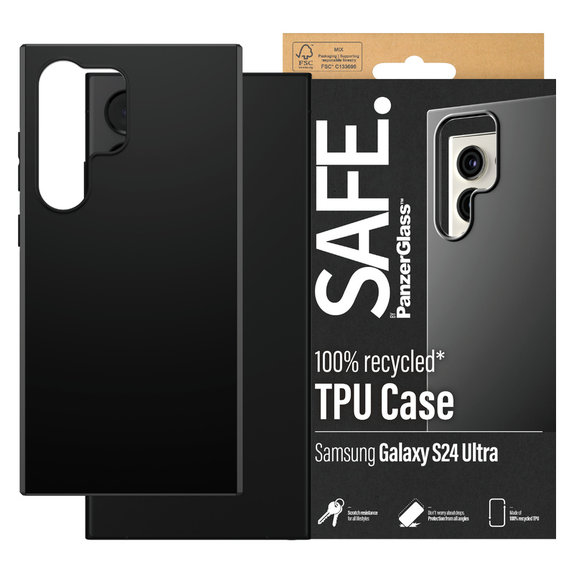 Ovitek TPU za Samsung Galaxy S24 Ultra, Črna, SAFE by PanzerGlass