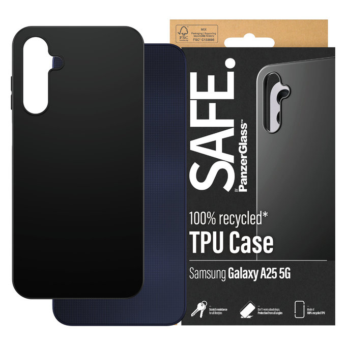 Ovitek TPU za Samsung Galaxy A25 5G, Črna, SAFE by PanzerGlass
