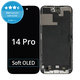 Zaslon Soft OLED za iPhone 14 Pro, Steklo na dotik z okvirjem, FixPremium