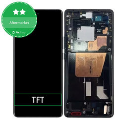 Vivo X80 Pro 5G V2185A V2145 - LCD zaslon + steklo na dotik + okvir (Cosmic Black) TFT