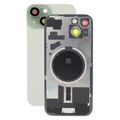 Apple iPhone 15 - Steklo zadnjega ohišja + Leča kamere + Kovinska plošča + Magsafe magnet (Green)