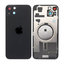 Apple iPhone 15 Plus - Steklo zadnjega ohišja + Leča kamere + Kovinska plošča + Magsafe magnet (Black)