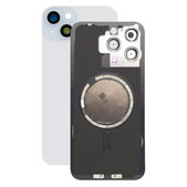 Apple iPhone 15 Plus - Steklo zadnjega ohišja + Leča kamere + Kovinska plošča + Magsafe magnet (Blue)