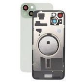 Apple iPhone 15 Plus - Steklo zadnjega ohišja + Leča kamere + Kovinska plošča + Magsafe magnet (Green)