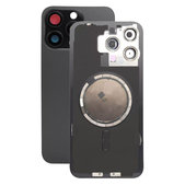 Apple iPhone 15 Pro Max - Steklo zadnjega ohišja + Leča kamere + Kovinska plošča + Magsafe magnet (Black Titanium)