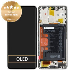 Honor Magic6 Lite - LCD zaslon + steklo na dotik + okvir + baterija (Orange) - 0235AHHS, 0235AHHT Genuine Service Pack