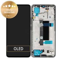 Xiaomi Redmi Note 13 Pro 5G - LCD zaslon + steklo na dotik + okvir (Midnight Black) - 5600020N1600 Genuine Service Pack