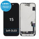 Zaslon Soft OLED za iPhone 15, Steklo na dotik z okvirjem, FixPremium