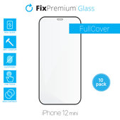 FixPremium FullCover Glass - Kaljeno steklo za iPhone 12 mini (10 Pack)
