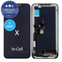 Apple iPhone X - LCD zaslon + steklo na dotik + okvir In-Cell FixPremium (5 kosov)