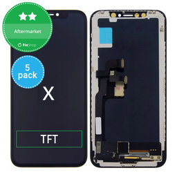 Apple iPhone X - LCD zaslon + steklo na dotik + okvir TFT (5 kosov)