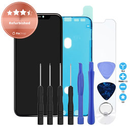 Apple iPhone 11 - LCD zaslon + steklo na dotik + okvir Refurbished + Lepilo za LCD + Kaljeno steklo + Set orodij - Multipack