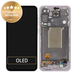 Samsung Galaxy A55 A556B - LCD zaslon + steklo na dotik + okvir (Awesome Lilac) - GH82-34305C Genuine Service Pack