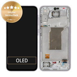 Samsung Galaxy A35 A356B - LCD zaslon + steklo na dotik + okvir (Awesome Lilac) - GH82-34221C Genuine Service Pack