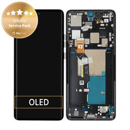 Motorola Edge 50 Pro - LCD zaslon + steklo na dotik + okvir (Black Beauty) - 5D68C24092, 5D68C24322 Genuine Service Pack