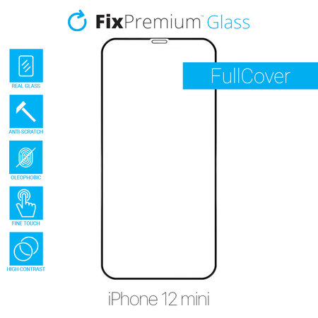 FixPremium FullCover Glass - kaljeno steklo za iPhone 12 mini