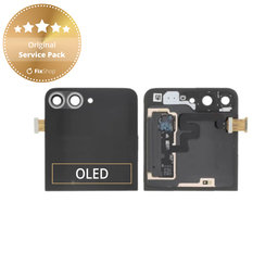 Samsung Galaxy Z Flip 6 F741B - LCD zaslon + steklo na dotik + okvir (zunanji) (Crafted Black) - GH97-30012E Genuine Service Pack