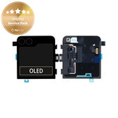 Samsung Galaxy Z Flip 6 F741B - LCD zaslon + steklo na dotik + okvir (zunanji) (Crafted Black) - GH97-30012E Genuine Service Pack