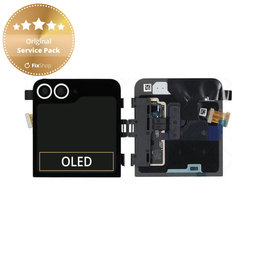 Samsung Galaxy Z Flip 6 F741B - LCD zaslon + steklo na dotik + okvir (zunanji) (White) - GH97-30012F Genuine Service Pack