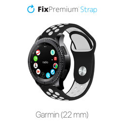 FixPremium - Silikonski športni pašček za Garmin (22mm), črn