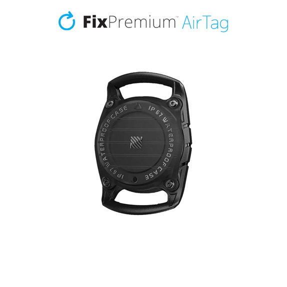 FixPremium - Ovratnica AirTag za pse in mačke, črna
