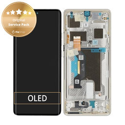 Motorola Edge 50 Ultra - LCD zaslon + steklo na dotik + okvir (Nordic Wood) - 5D68C24484 Genuine Service Pack