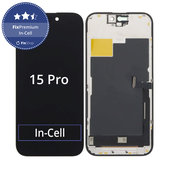 Zaslon In-Cell FHD za iPhone 15 Pro, Steklo na dotik z okvirjem, FixPremium