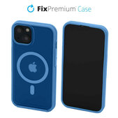 FixPremium - Ovitek Clear z MagSafe za iPhone 14, modra