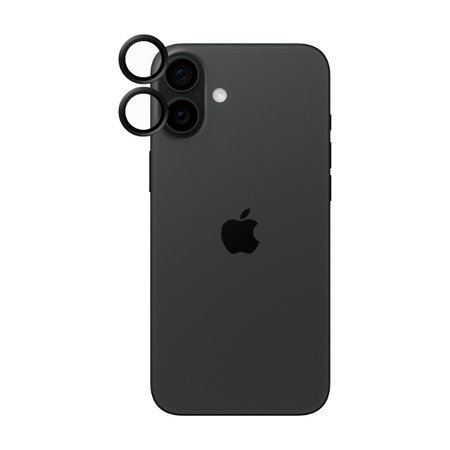 PanzerGlass - Zaščitni Ovitek za Objektiv Kamere Hoops Ceramic za iPhone 16 in 16 Plus, črn