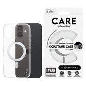 Ovitek Kickstand z MagSafe za iPhone 16 Plus, Srebrna, CARE