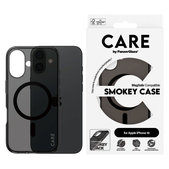 Ovitek Smokey z MagSafe za iPhone 16, Črna, CARE