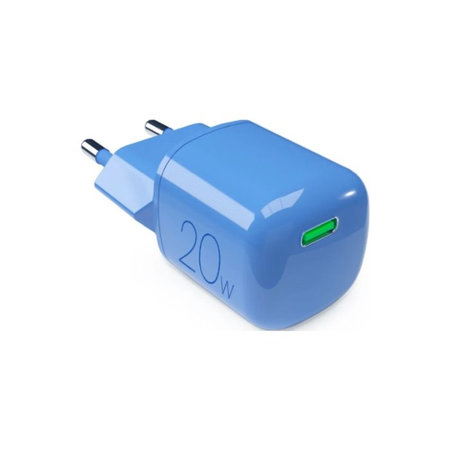 PURO - Polnilni adapter MiniPro USB-C, GaN, 20W, blue lagon