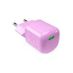 PURO - Polnilni adapter MiniPro USB-C, GaN, 20W, coraltastic