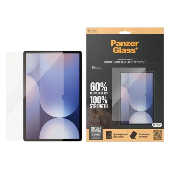 Kaljeno steklo UWF za Samsung Galaxy Tab S8/S9 Plus, Prozorna, PanzerGlass