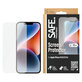 Kaljeno steklo Case Friendly za iPhone 16e/14/13 Pro/13, Črna, SAFE