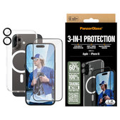 Bundle 3v1 Hoops + UWF kaljeno steklo + Hard Case za iPhone 16, PanzerGlass
